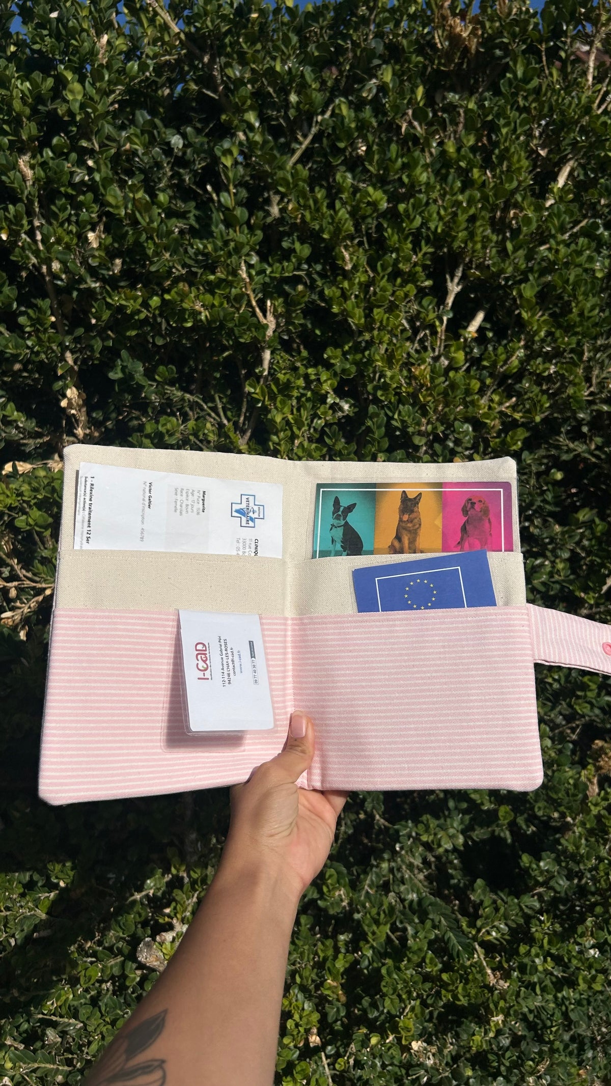 Pochette à carnet de santé Pivoine
