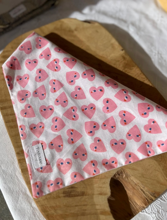 Bandana cœur rose