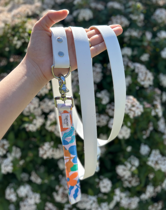 Laisse Biothane poignée interchangeable Gipsy Blanc